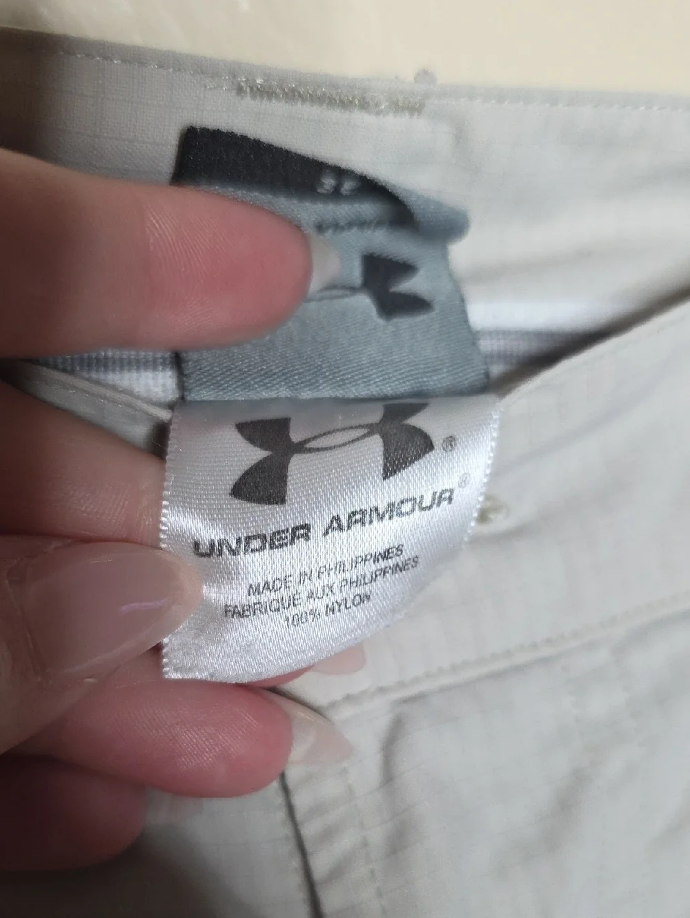 Under Armour Men Utility Performance Cargo Golf Shorts Off White Size 36 Stretch